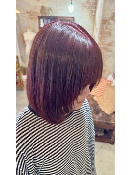 ティティアンバイイザ(titian by IZA) 暗染め履歴からチェリーレッド☆