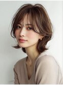 ◇大人可愛い20代30代40代50代前下がりショートボブ丸みショート