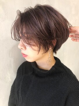 アルバム 新宿(ALBUM SHINJUKU) パープルシースルーボブ_外ハネボブアッシュブラウン_ba260802