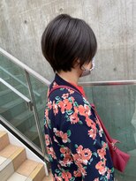 ネウィ グランデ 横浜(newi grande)&nbsp;大人可愛い20代30代40代小顔ワンサイドショートボブ丸み前下がり