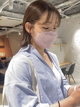 コフィー バイ メルト 吉祥寺(cofy by melt) 【中澤彩乃】切りっぱなしボブミディアムラベンダーベージュ