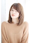 ミディアム内巻きレイヤーロブ