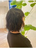 癖毛を活かした春パーマボブ