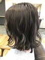 アグ ヘアー グロウ 石巻蛇田店(Agu hair grow) 切りっぱなしボブアッシュグレーでくすみ感◯巻いて仕上げ♪