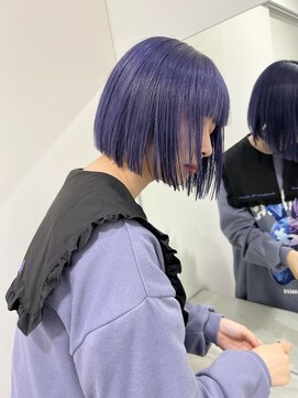 ジーナ オモテサンドウ(XENA) 【MIKU】Blue lavender×切りっぱなしボブ