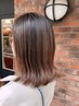 【白髪ぼかしにもおすすめ♪】カット+ナチュラルハイライト+トリートメント