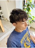 2ブロックショートパーマ