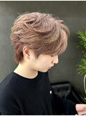 【Nissyヘア】襟足長め・ピンクブラウン