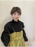 マッシュショート/無造作に動くパーマ