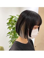 アオ 岡野 横浜(a-o) 【安藤貴志】ミニボブxホワイトインナーカラー＊