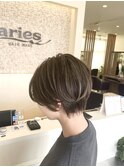 【aries 富谷】白髪ぼかしハイライト×ショート