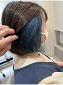 「さりげない個性◎ ブルーイヤリングカラー」