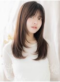 暗髪アッシュブラウン重軽ロングレイヤーc7川口