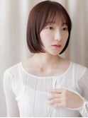 艶感ストレート姫カットレイヤー切りっぱなしボブZ川口20代30代