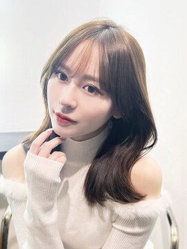 アイティーバイアルバム 八王子店(IT by ALBUM) 暗めカラーオリーブベージュくびれミディ韓国ヘア_9903