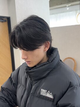 メンズサロン スイ 春日井(MEN'S salon SUI) フェザーパーマ　センターパート