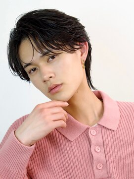 オーシャントーキョーオーバー 渋谷(OCEAN TOKYO OVER) マッシュセンターパートツーブロックフェザーパーマニュアンス