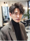 大人ニュアンス波巻きマッシュ