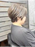 ハイライトあり白髪ぼかしカラー