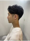短髪前下がりショートニュアンスパーマ