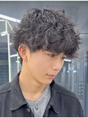 シャドウパーマ/リバースセンターパート/藤沢美容院