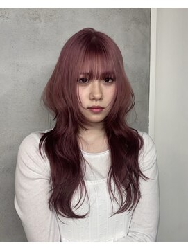 ヌル ヘア デザイン(nullus hair desigh) 【nullus ai】ハッシュカット × ピンクカラー