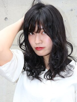 ヘアーサロン ニュアンス(HAIR SALON nuance) モテ髪 黒髪ロング 揺れカール