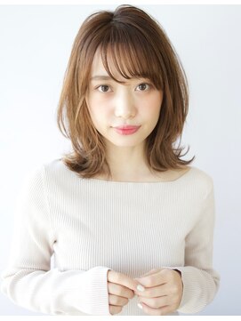 アフロート ルヴア(AFLOAT RUVUA) 大人可愛いキュッと【くびれレイヤーボブ】×柔らかベージュ