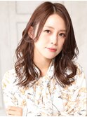 大人可愛い20代30代40代小顔 ココアベージュJ9