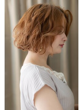 カバーヘア 上尾西口店(COVER HAIR) ミルクティーピンク横顔美人くせ毛風ボブTb3上尾20代30代40代