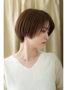 モッズヘア 越谷(mod's hair) 艶カラーシースルーバング丸みショートTb1越谷20代30代40代