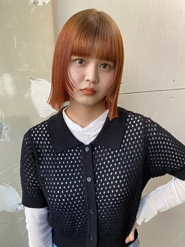 ロジ(loji) オレンジ×ベージュのルーツカラー