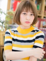 カバーヘア ブリス 川口(COVER HAIR bliss)&nbsp;ハイライトシースルーバング切りっぱなしボブc5川口10代20代30代