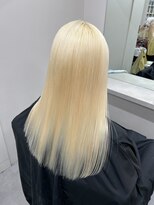 ベレーザ 渋谷(BELEZA)&nbsp;9112渋谷ブロンドホワイトアッシュ髪質改善ストレート韓国ヘア