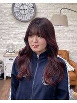 ジーテ 渋谷(gite) ボルドーカラー×巻き髪スタイル「渋谷/髪質改善/髪質改善TR」