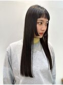 個性的姫カットストレートヘア☆