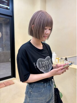 スニュウ(snuw) 似合わせカットボブ小顔カットグレージュミルクティ