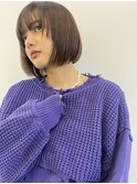 くびれレイヤー小顔カット☆前髪イメチェンミディボブルフ