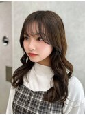韓国ヘアブリーチなしアッシュベージュカラー