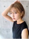 くすみベージュショート20代30代40代【恵比寿wakuri】