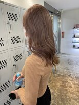 リムレスバイサンク 万代 新潟駅(LIMLESS by cinq)&nbsp;韓国ミルクティーベージュダブルカラーグレージュレイヤーカット