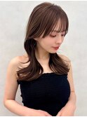 韓国レイヤー/ワインレッド/マロンベージュ/イメチェン/幡ヶ谷