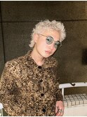 ホワイトカラーホワイトベージュショートウルフ