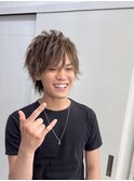 ホワイトメッシュ/ツイスト/ツイスパ/パーマ/メンズ/眉毛