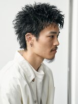 フィフス 天神大名(fifth) 天神大名ルーズパーマメンズカットスパイキーショート30代