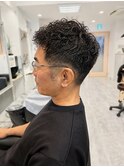 ナチュラルひら巻きカールパーマ