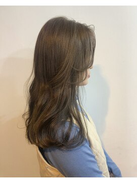 ヘアメイク オブジェ(hair make objet) 韓国ヨジャスタイル オリーブカラー