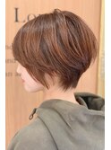 【石田勇士郎】黒髪毛先パーマ横顔美人ショート