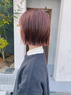 カフネ(CAFUNE) ピンクシアベージュ 切りっぱなしボブ