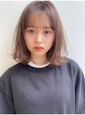 ２０代３０代４０代５０代小顔ミディアム外ハネボブアッシュ